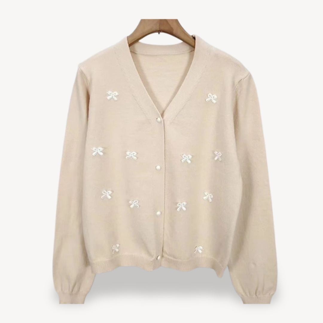 VogeLuxe | Gilet à col en V avec nœud papillon pour femme 5