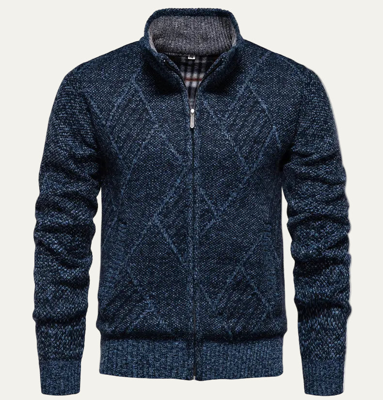 Gilet Maille Homme Col Montant Élégant