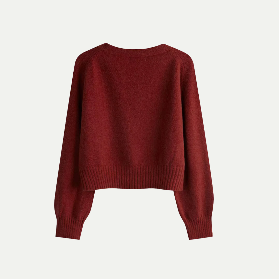 VogeLuxe | Gilet asymétrique cache-cœur en maille pour femme 1