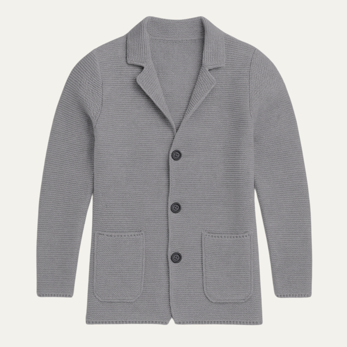 VogeLuxe | Gilet blazer en maille côtelée épaisse pour homme 1