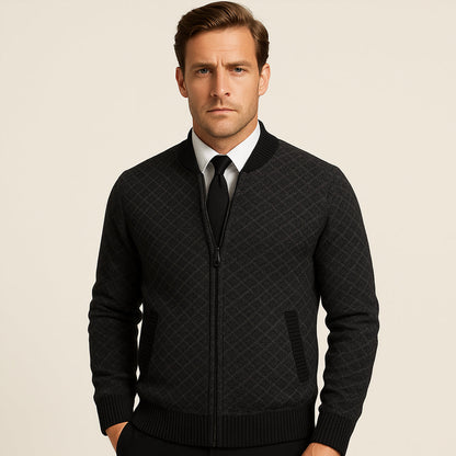 Gilet bomber homme motif géométrique tendance