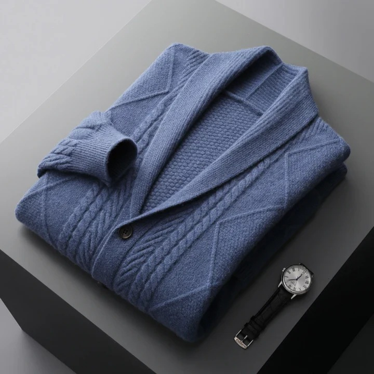 VogeLuxe | Gilet boutonné à col châle pour homme 3