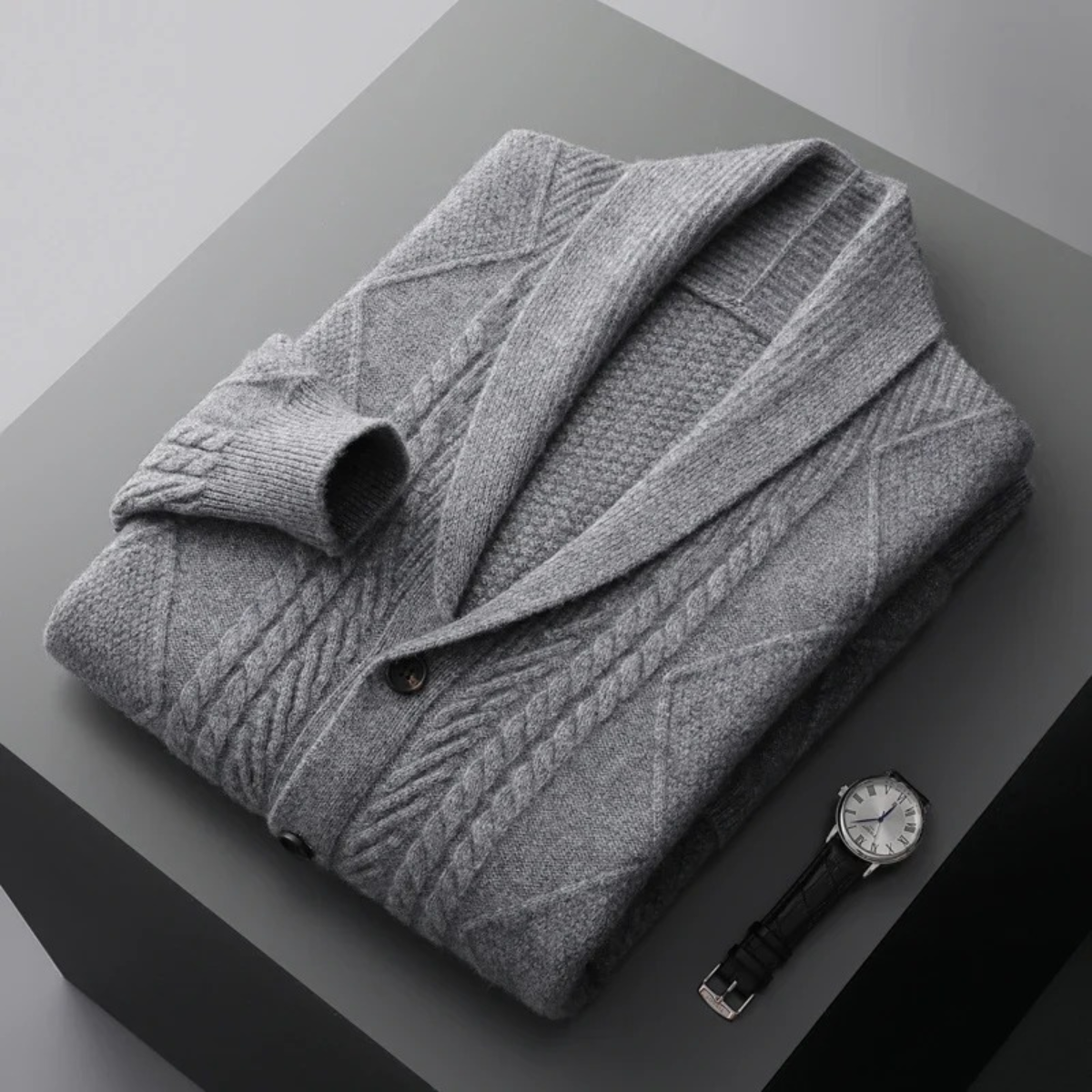 VogeLuxe | Gilet boutonné à col châle pour homme 4