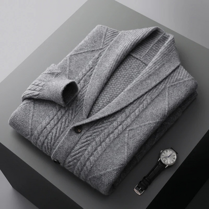 VogeLuxe | Gilet boutonné à col châle pour homme 4