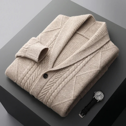 VogeLuxe | Gilet boutonné à col châle pour homme 5
