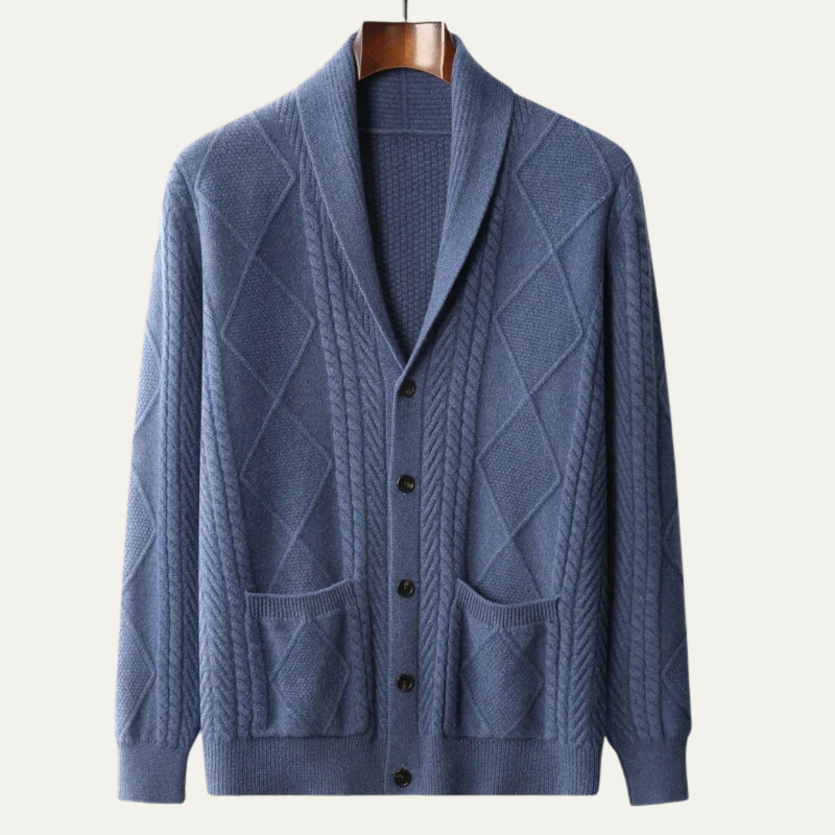 VogeLuxe | Gilet boutonné à col châle pour homme 6
