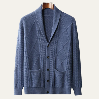 VogeLuxe | Gilet boutonné à col châle pour homme 6
