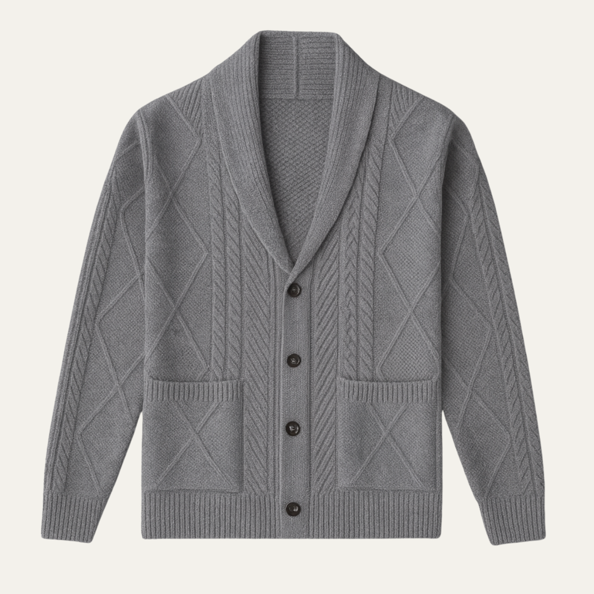 VogeLuxe | Gilet boutonné à col châle pour homme 7