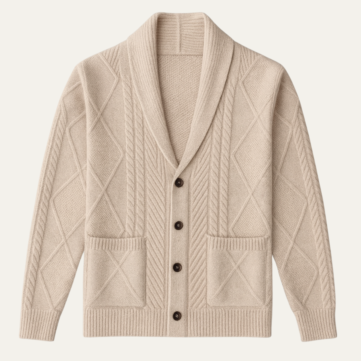 VogeLuxe | Gilet boutonné à col châle pour homme 8