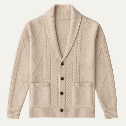 VogeLuxe | Gilet boutonné à col châle pour homme 8