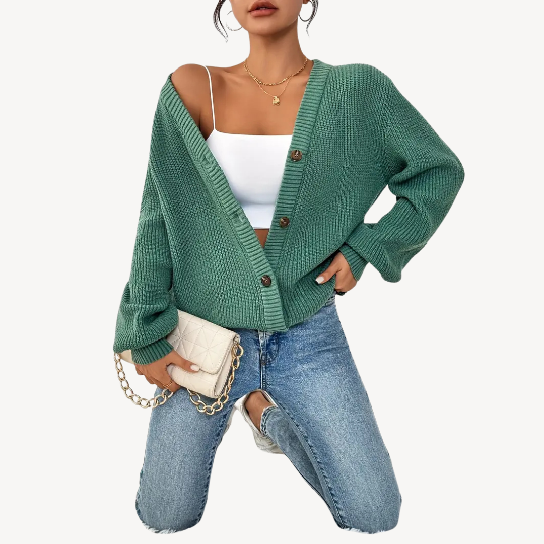 Gilet femme manches longues boutonné chic - PanierRoyale