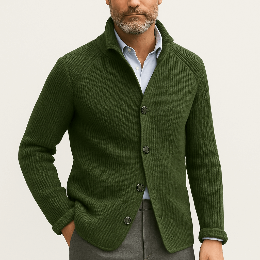 Cardigan Homme Épais et Confortable en Maille Douce