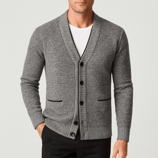VogeLuxe | Gilet boutonné en maille pour homme 0