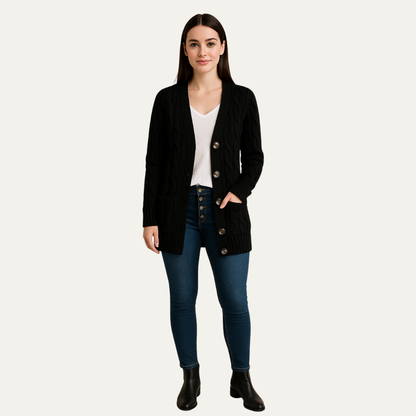 Gilet femme mi-long doux et élégant