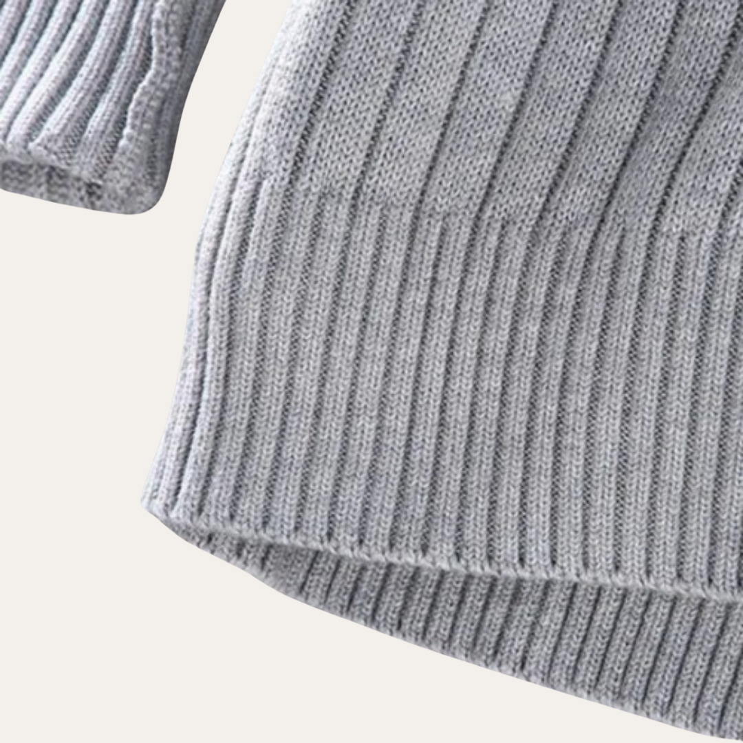 VogeLuxe | Gilet cardigan décontracté en maille côtelée pour homme 4