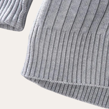 VogeLuxe | Gilet cardigan décontracté en maille côtelée pour homme 4
