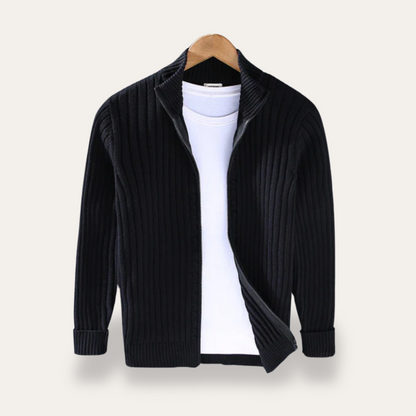 Gilet en maille côtelée pour homme décontracté et confortable