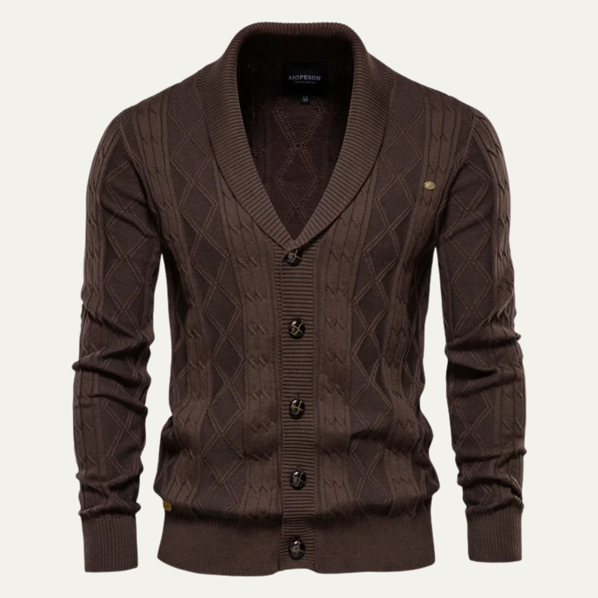 Gilet Homme Col Châle Élégant et Confortable - PanierRoyale