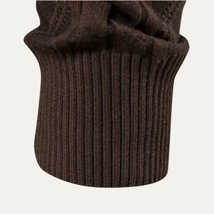 VogeLuxe | Gilet cardigan homme à col châle et torsades 1