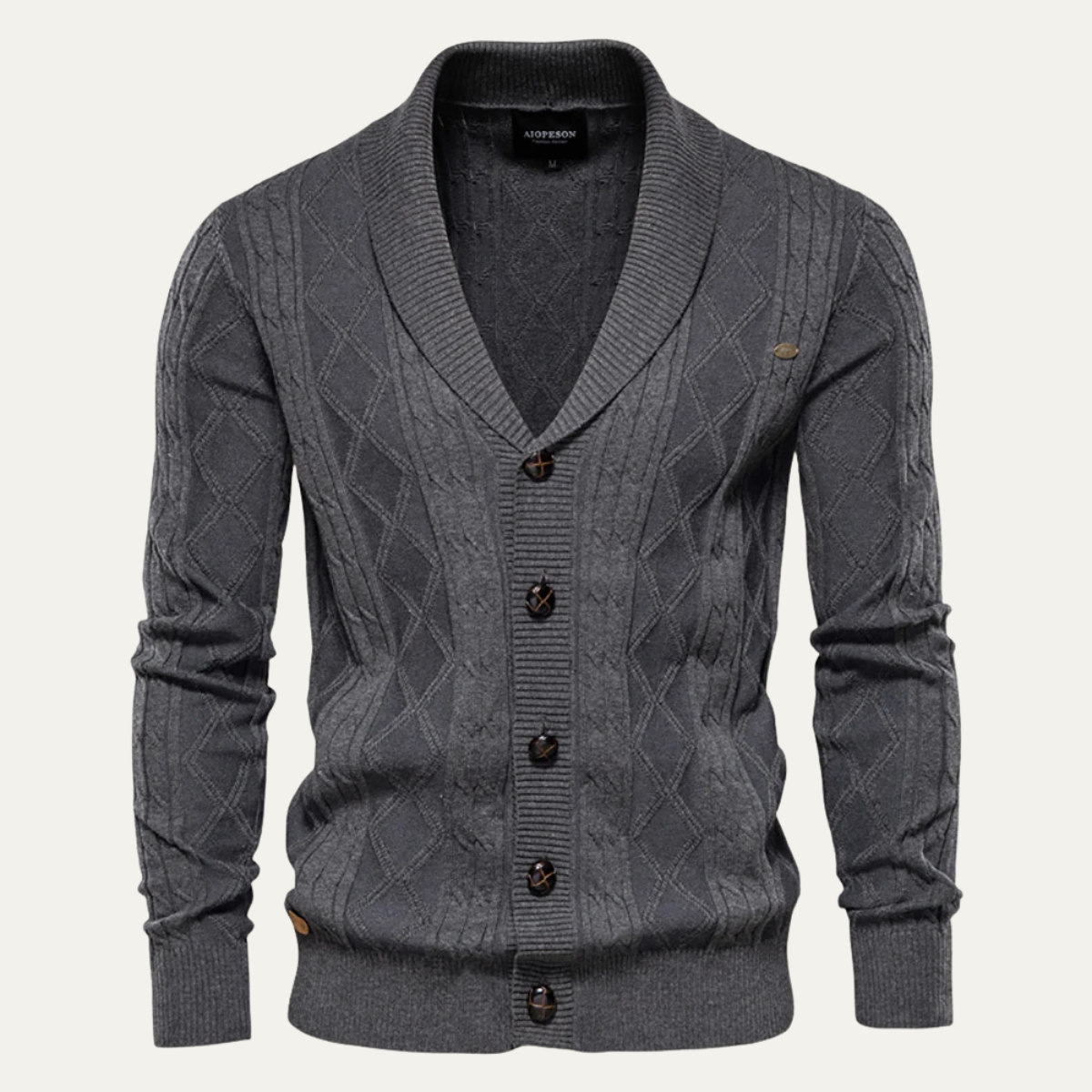 Gilet Homme Col Châle Élégant et Confortable