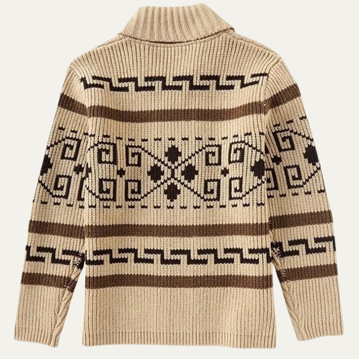 VogeLuxe | Gilet cardigan homme en maille style sud-ouest à col châle 2