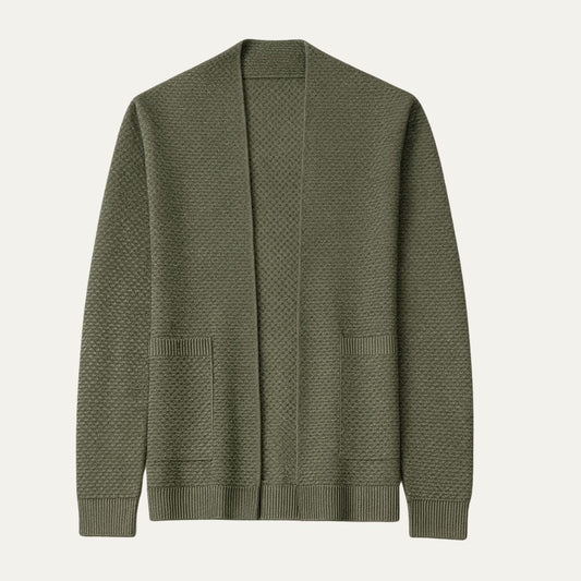 VogeLuxe | Gilet cardigan ouvert à col châle pour homme 0