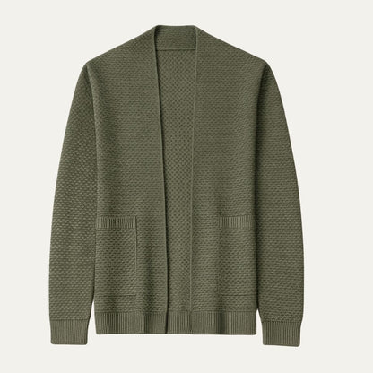 Gilet Homme en Molleton à Col Châle Décontracté - PanierRoyale
