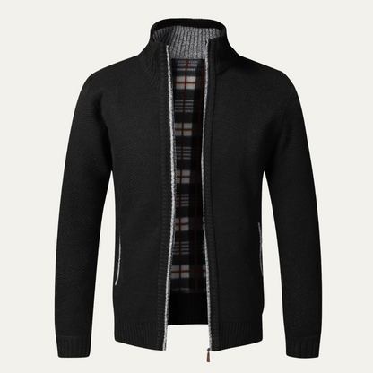 Gilet en maille épaisse zippé pour homme hiver - PanierRoyale