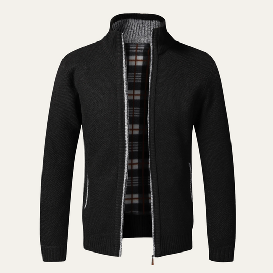 Gilet en maille épaisse zippé pour homme hiver - PanierRoyale