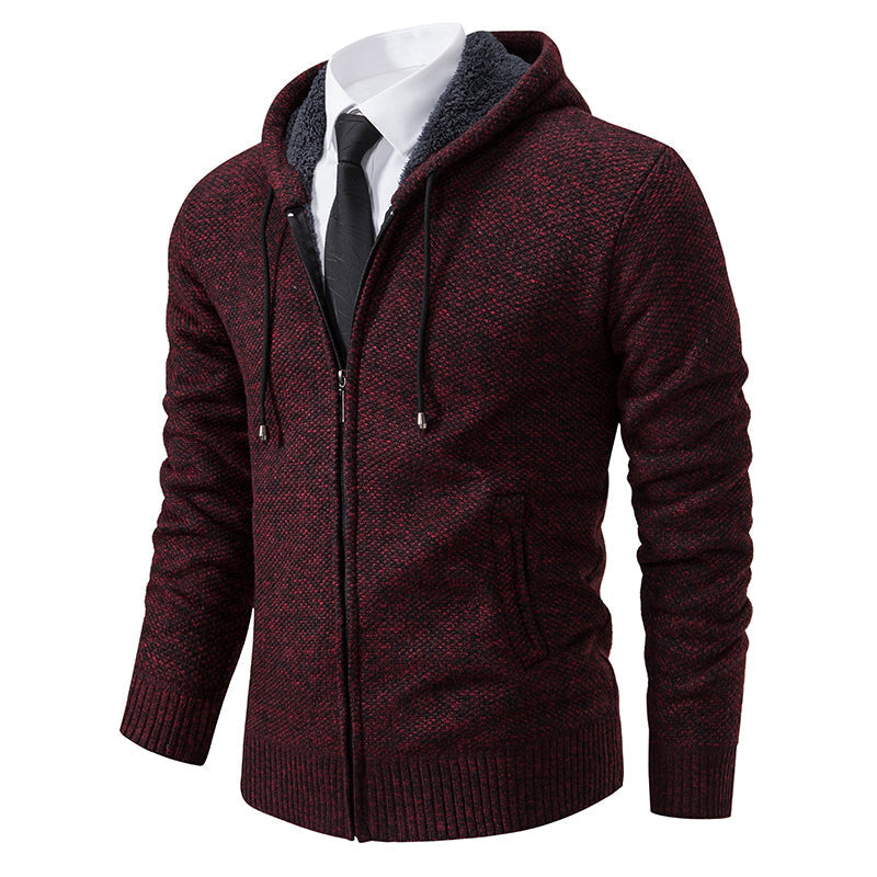 VogeLuxe | Gilet cardigan zippé texturé pour homme 2