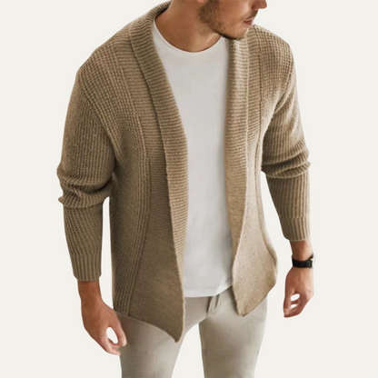 VogeLuxe | Gilet châle côtelé confortable pour homme 0