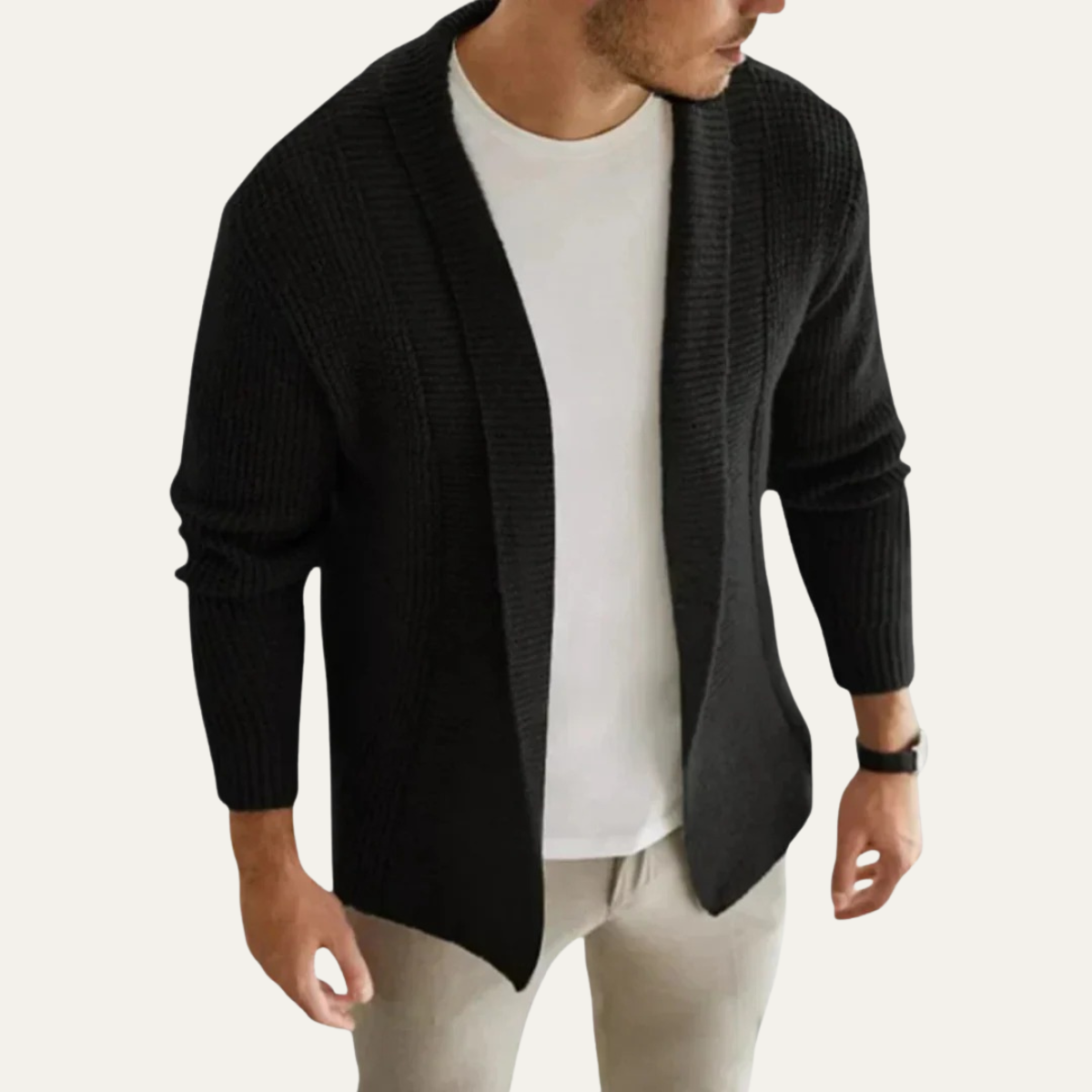 Gilet homme côtelé épais et chaud pour hiver