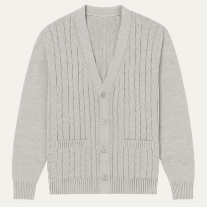 VogeLuxe | Gilet classique en maille torsadée pour homme 1