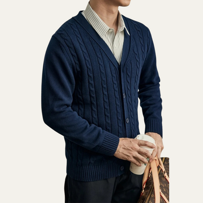 Gilet Maille Épaisse pour Homme Hiver