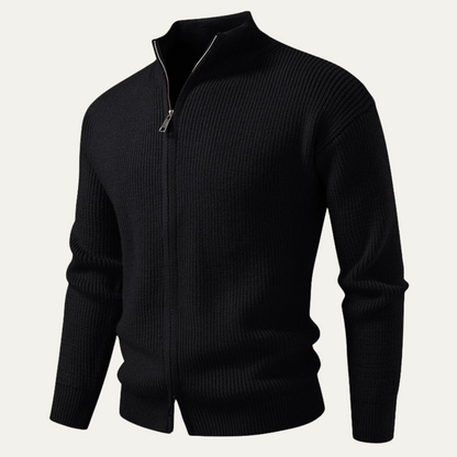 Gilet Côtelé Homme Col Montant Chaud et Élégant