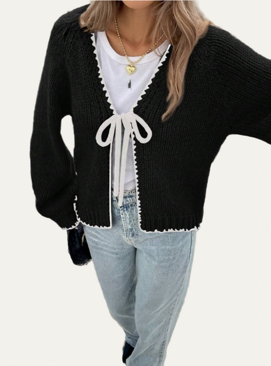 Gilet femme court décolleté V élégant pour soirée - PanierRoyale