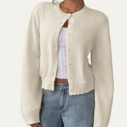 VogeLuxe | Gilet court classique en maille pour femme 1