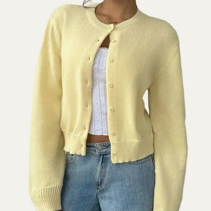 VogeLuxe | Gilet court classique en maille pour femme 10