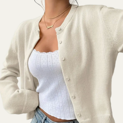 VogeLuxe | Gilet court classique en maille pour femme 2