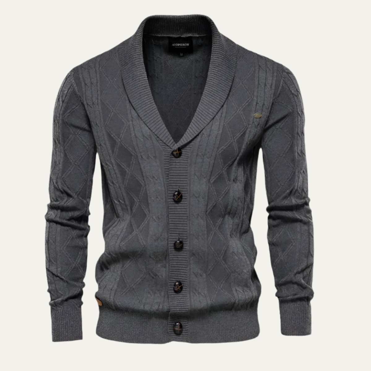 VogeLuxe | Gilet élégant en maille torsadée pour homme 4