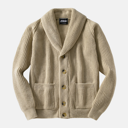 VogeLuxe | Gilet en grosse maille pour homme avec col châle 1