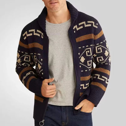 Gilet Homme Maille Épaisse Col Montant - PanierRoyale