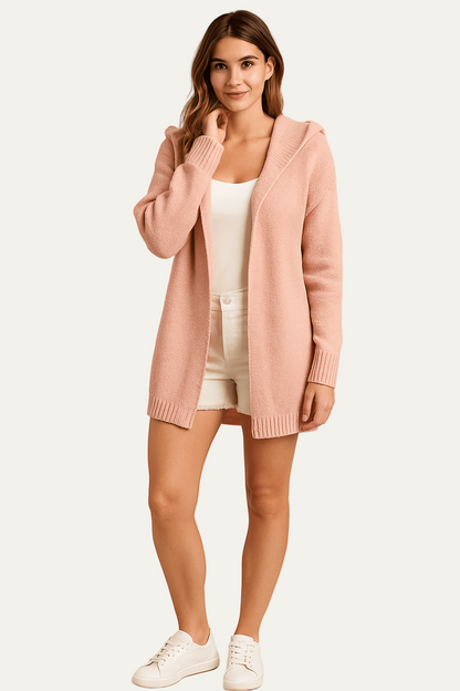 Gilet épais pour femme avec capuche douce - PanierRoyale