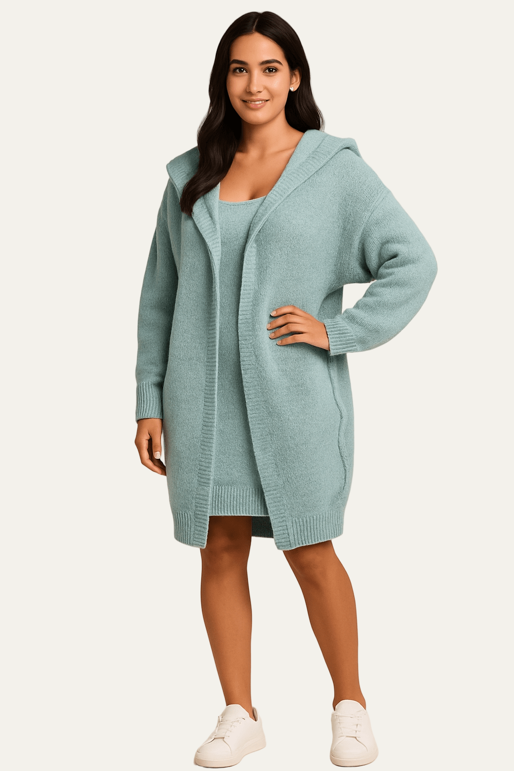 Gilet épais pour femme avec capuche douce