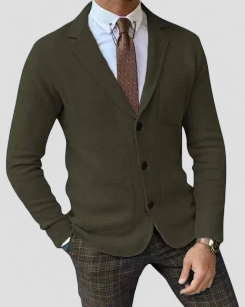 VogeLuxe | Gilet en maille à revers ajusté pour homme 6