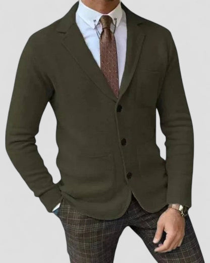 VogeLuxe | Gilet en maille à revers ajusté pour homme 6