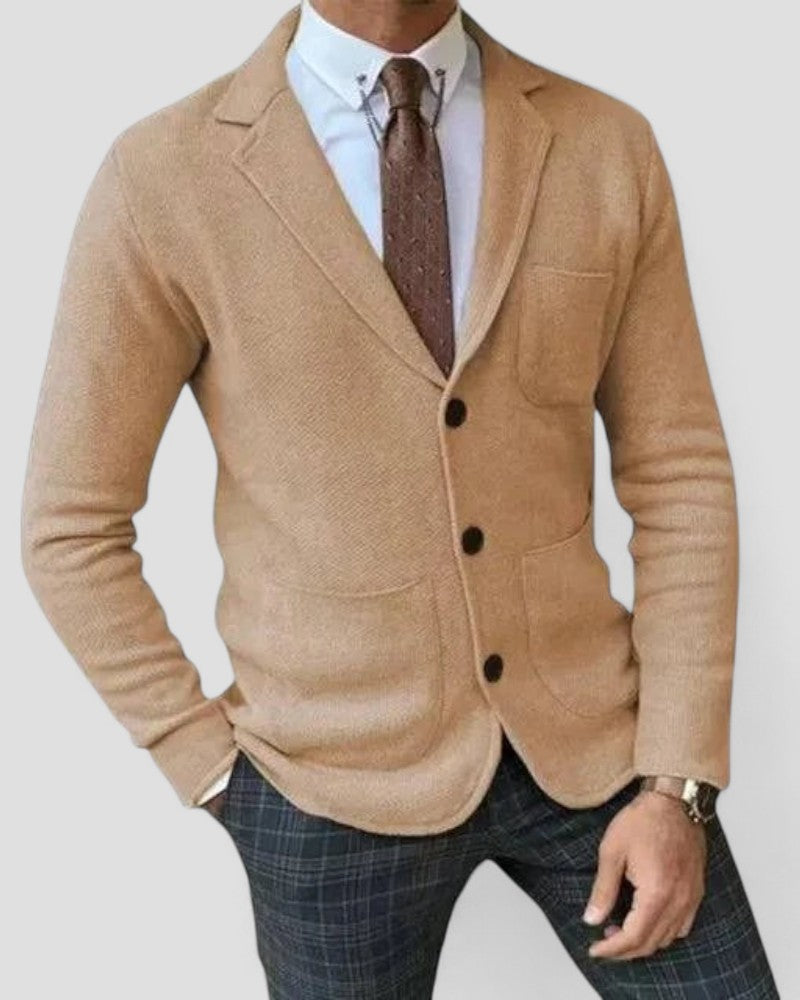 VogeLuxe | Gilet en maille à revers ajusté pour homme 7