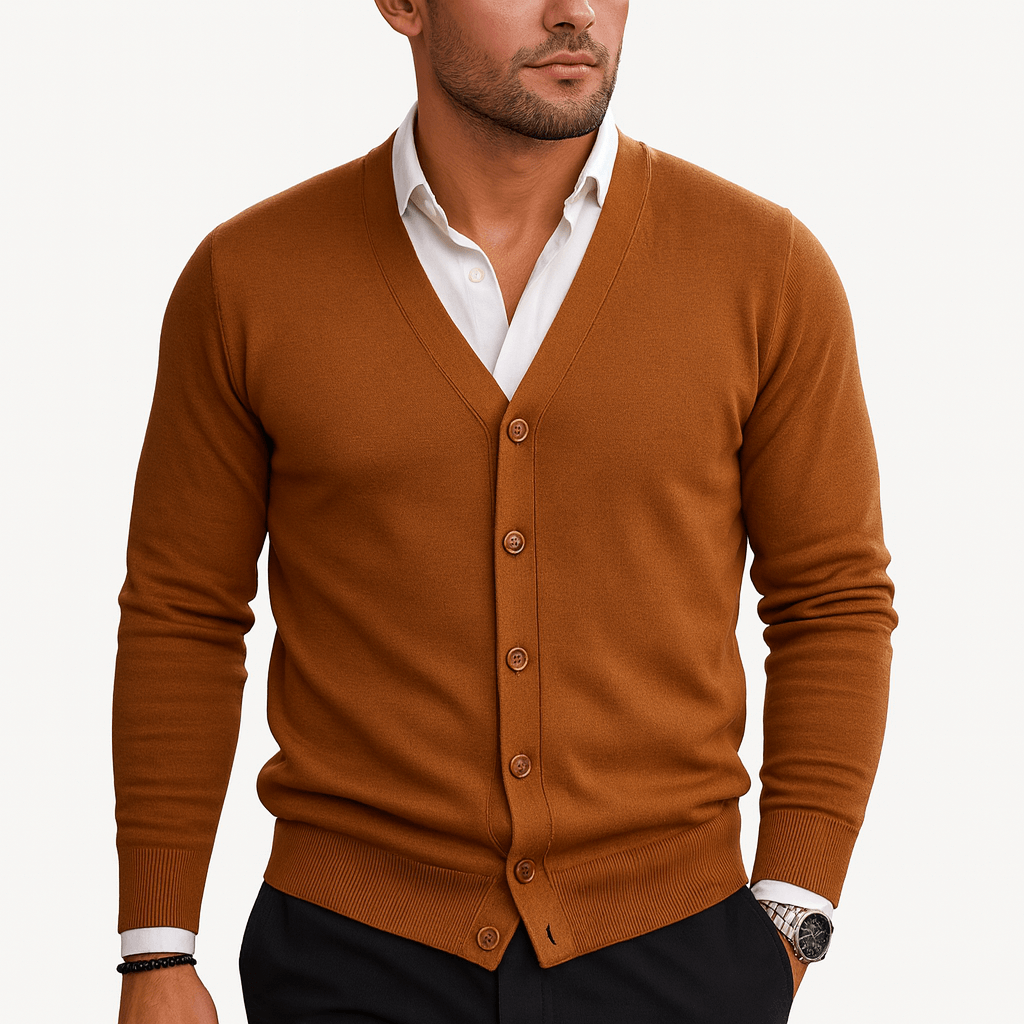 VogeLuxe | Gilet en maille classique à col en V pour homme 3