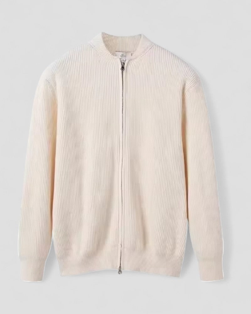 VogeLuxe | Gilet en maille côtelée zippé pour homme 1