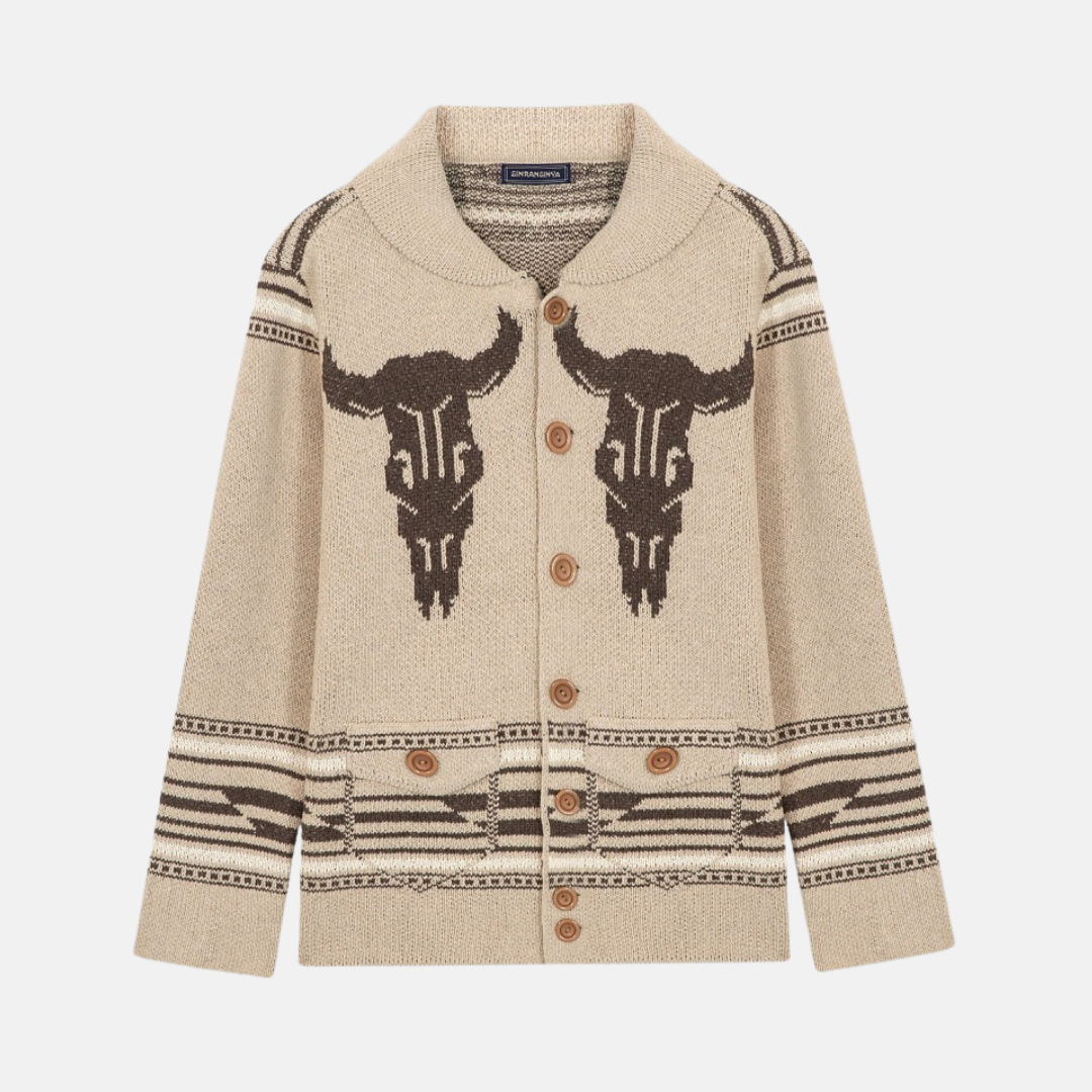 VogeLuxe | Gilet en maille épaisse style sud-ouest pour homme 0